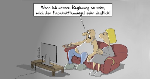 Cartoon: Fachkräfte (medium) by Marcus Gottfried tagged fachkräfte,mangel,ausbildung,nachwuchs,fachkraft,handwerk,lehre,junge,alte,wissen,qualifizierung,freude,marcus,gottfried,cartoon,karikatur,fachkräfte,mangel,ausbildung,nachwuchs,fachkraft,handwerk,lehre,junge,alte,wissen,qualifizierung,freude,marcus,gottfried,cartoon,karikatur