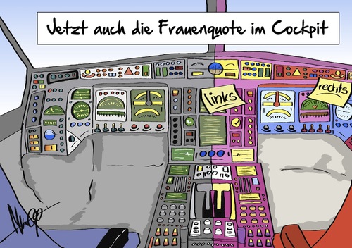 Cartoon: Frauenquote im Cockpit (medium) by Marcus Gottfried tagged flugzeug,frauenquote,frau,mann,gender,emanzipation,ausgleich,gleichberechtigung,marcus,gottfried,cartoon,karikatur,flugzeug,frauenquote,frau,mann,gender,emanzipation,ausgleich,gleichberechtigung,marcus,gottfried,cartoon,karikatur