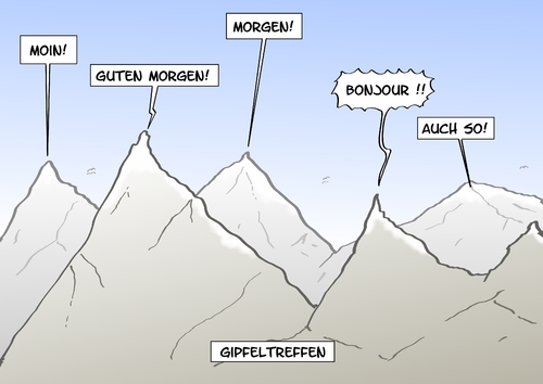 Cartoon: Gipfeltreffen (medium) by Marcus Gottfried tagged gipfeltreffen,gipfel,berg,spitze,politik,g20,g8,regierung,treffen,besprechen,entscheidung,staat,gipfeltreffen,gipfel,berg,spitze,politik,g20,g8,regierung,treffen,besprechen,entscheidung,staat,g7,brics