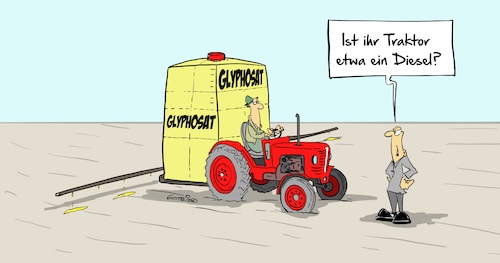 Cartoon: Glyphosat (medium) by Marcus Gottfried tagged glyphosat,monsanto,bayer,chemie,konzern,gericht,gerichtsurteil,strafe,krebs,bauer,landwirt,diesel,dieselgate,umwelt,gift,glyphosat,monsanto,bayer,chemie,konzern,gericht,gerichtsurteil,strafe,krebs,bauer,landwirt,diesel,dieselgate,umwelt,gift