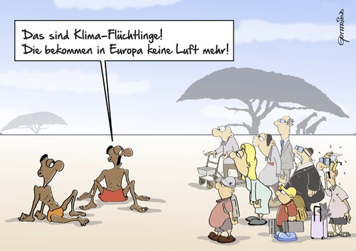 Cartoon: Klimaflüchtling (medium) by Marcus Gottfried tagged flucht,flüchtlinge,einwanderung,klima,erderwärmung,afrika,europa,grenze,besserung,marcus,gottfried,cartoon,karikatur,flucht,flüchtlinge,einwanderung,klima,erderwärmung,afrika,europa,grenze,besserung,marcus,gottfried,cartoon,karikatur