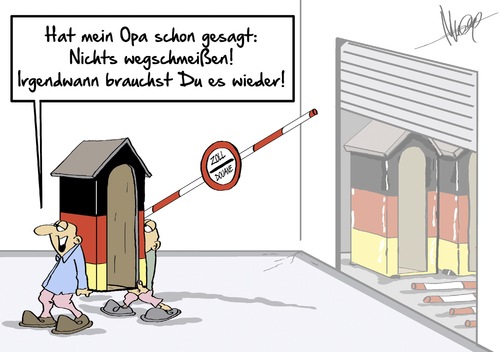 Cartoon: Lager für Grenzen (medium) by Marcus Gottfried tagged lager,lagerhaltung,grenze,schengen,europa,pass,passkontrolle,rückkehr,kontrolle,freiheit,reisen,urlaub,reisefreiheit,wissen,grenzposten,zoll,duane,schlagbaum,sicherheit,marcus,gottfried,cartoon,karikatur,lager,lagerhaltung,grenze,schengen,europa,pass,passkontrolle,rückkehr,kontrolle,freiheit,reisen,urlaub,reisefreiheit,wissen,grenzposten,zoll,duane,schlagbaum,sicherheit,marcus,gottfried,cartoon,karikatur