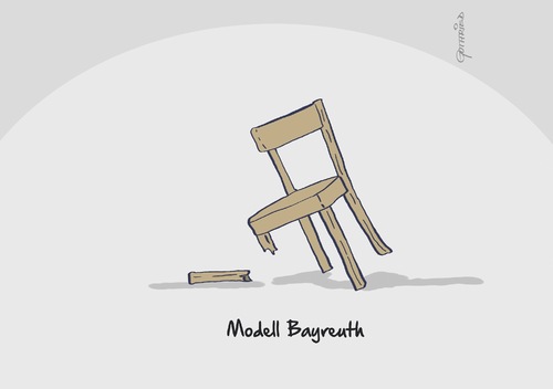 Cartoon: Modell Bayreuth (medium) by Marcus Gottfried tagged bayreuth,festspiele,bayern,merkel,wagner,stuhl,defekt,ohnmacht,bruch,zusammenbruch,irrtum,genuss,marcus,gottfried,cartoon,karikatur,bayreuth,festspiele,bayern,merkel,wagner,stuhl,defekt,ohnmacht,bruch,zusammenbruch,irrtum,genuss,marcus,gottfried,cartoon,karikatur