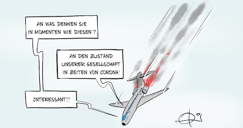 Cartoon: Momente wie diese (medium) by Marcus Gottfried tagged corona,covid,flugzeug,absturz,feuer,flieger,boing,airbus,gesellschaft,zustand,corona,covid,flugzeug,absturz,feuer,flieger,boing,airbus,gesellschaft,zustand