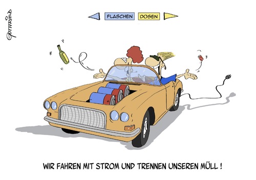 Cartoon: Müll und Strom (medium) by Marcus Gottfried tagged müll,strom,auto,umwelt,schutz,nachhaltigkeit,batterie,flasche,dose,pfand,umweltschutz,sauber,rein,marcus,gottfried,cartoon,karikatur,müll,strom,auto,umwelt,schutz,nachhaltigkeit,batterie,flasche,dose,pfand,umweltschutz,sauber,rein,marcus,gottfried,cartoon,karikatur