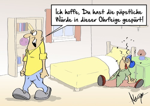 Cartoon: päpstliche Würde (medium) by Marcus Gottfried tagged kirche,papst,franziskus,gewalt,kinder,jungendlich,ohrfeige,würde,strafe,körperlich,vater,mutter,eltern,kinderzimmer,ertüchtigung,prügel,prügelstrafe,freude,marcus,gottfried,cartoon,karikatur,kirche,papst,franziskus,gewalt,kinder,jungendlich,ohrfeige,würde,strafe,körperlich,vater,mutter,eltern,kinderzimmer,ertüchtigung,prügel,prügelstrafe,freude,marcus,gottfried,cartoon,karikatur