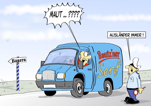 Cartoon: Senfmaut (medium) by Marcus Gottfried tagged maut,gebühren,geld,einnahmen,mautgebühren,unterhalt,strassen,marcus,gottfried,cartoon,karikatur,bauzen,senf,landesgrenze,bundesland,ausländer,bayern,sachsen,maut,gebühren,geld,einnahmen,mautgebühren,unterhalt,strassen,marcus,gottfried,cartoon,karikatur,bauzen,senf,landesgrenze,bundesland,ausländer,bayern,sachsen