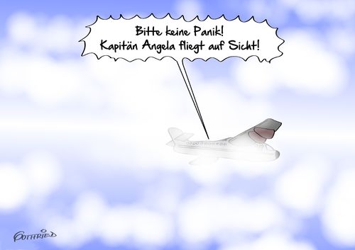 Cartoon: Sichtflug (medium) by Marcus Gottfried tagged karikatur,cartoon,gottfried,marcus,freude,regierungskultur,reagieren,planlos,planlosigkeit,unkenntnis,ahnung,wissen,flugzeug,berlin,merkel,angela,regierung,blind,nebel,sichtflug,sicht,flug,navigation,flug,sicht,sichtflug,nebel,blind,regierung,angela,merkel,berlin,flugzeug,wissen,navigation,ahnung,unkenntnis,planlosigkeit,planlos,reagieren,regierungskultur,freude,marcus,gottfried,cartoon,karikatur