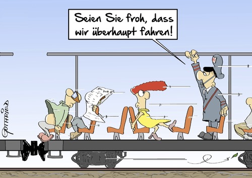 Cartoon: trotz Streik (medium) by Marcus Gottfried tagged bundesbahn,bahn,streik,bahnstreik,lokführer,lok,gdl,viehtransport,ausnahme,gast,fahrgast,wind,zügig,froh,marcus,gottfried,cartoon,karikatur,bundesbahn,bahn,streik,bahnstreik,lokführer,lok,gdl,viehtransport,ausnahme,gast,fahrgast,wind,zügig,froh,marcus,gottfried,cartoon,karikatur