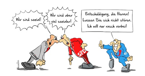 Cartoon: Vorbei (medium) by Marcus Gottfried tagged spd,linke,ard,bundestagswahl,streit,rot,braun,gewinn,freunde,marcus,gottfried,cartoon,karikatur,spd,linke,ard,bundestagswahl,streit,rot,braun,gewinn,freunde,marcus,gottfried,cartoon,karikatur