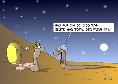 Cartoon: Wurm drin (medium) by Marcus Gottfried tagged enttäuschung,heimkehr,paar,ehe,scheiss,frustration,frust,arbeit,tag,nacht,kriechtier,tier,wurm,wurm,tier,kriechtier,nacht,tag,arbeit,frust,frustration,scheiss,ehe,paar,heimkehr,enttäuschung