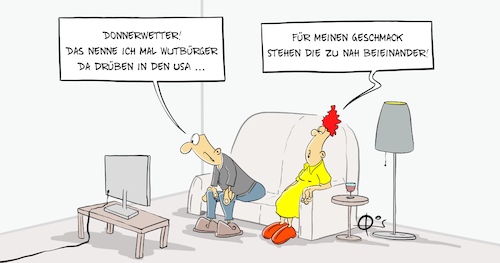 Cartoon: Wutbürger (medium) by Marcus Gottfried tagged proteste,usa,wutbürger,black,live,matters,schwarz,rassismus,georg,floyd,corona,abstand,distance,proteste,usa,wutbürger,black,live,matters,schwarz,rassismus,georg,floyd,corona,abstand,distance