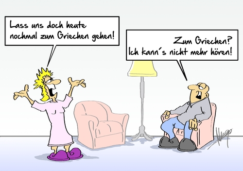 Cartoon: Zum Griechen gehen (medium) by Marcus Gottfried tagged regierung,griechenland,griechen,restaurant,überdruss,frau,mann,essen,gehen,tsipras,eu,europa,iwf,schulden,thema,nachrichten,gewöhnung,marcus,gottfried,cartoon,karikatur,regierung,griechenland,griechen,restaurant,überdruss,frau,mann,essen,gehen,tsipras,eu,europa,iwf,schulden,thema,nachrichten,gewöhnung,marcus,gottfried,cartoon,karikatur