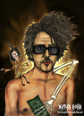 Cartoon: Tim burton (small) by matan_kohn tagged tim,burton,vincent,edward,scissorhands,smoke,dark,matan,kohn,funny,fear,disgusting,horror,gothic,blood,frighten,slashers,fantasy,caricature,sickly,monster,skeleton