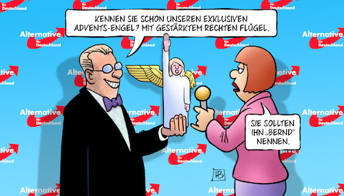 Cartoon: AfD-Engel Bernd (medium) by Harm Bengen tagged advents,engel,rechter,flügel,bernd,afd,parteitag,interview,harm,bengen,cartoon,karikatur,advents,engel,rechter,flügel,bernd,afd,parteitag,interview,harm,bengen,cartoon,karikatur