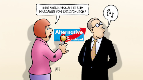 Cartoon: AfD und Christchurch (medium) by Harm Bengen tagged afd,rechtsextremist,nazis,stellungnahme,interview,massaker,terroranschlag,christchurch,neuseeland,moschee,islam,harm,bengen,cartoon,karikatur,afd,rechtsextremist,nazis,stellungnahme,interview,massaker,terroranschlag,christchurch,neuseeland,moschee,islam,harm,bengen,cartoon,karikatur