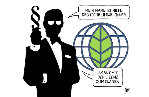 Cartoon: Agent DUH (medium) by Harm Bengen tagged deutsche,umwelthilfe,duh,agent,james,bond,007,lizenz,zum,klagen,abgasskandal,fahrverbote,gericht,paragraf,harm,bengen,cartoon,karikatur,deutsche,umwelthilfe,duh,agent,james,bond,007,lizenz,zum,klagen,abgasskandal,fahrverbote,gericht,paragraf,harm,bengen,cartoon,karikatur