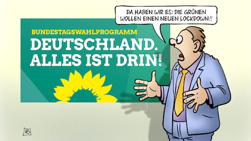 Cartoon: Alles drin (medium) by Harm Bengen tagged lockdown,entsetzen,schreien,wahlprogramm,grüne,digitaler,parteitag,harm,bengen,cartoon,karikatur,lockdown,entsetzen,schreien,wahlprogramm,grüne,digitaler,parteitag,harm,bengen,cartoon,karikatur