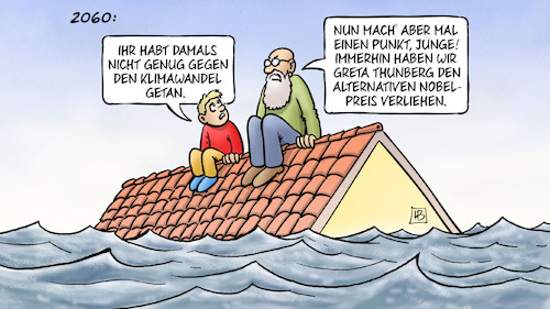 Cartoon: Alt. Nobelpreis für Greta (medium) by Harm Bengen tagged 2060,alternativer,nobelpreis,right,livelihood,award,klimawandel,meeresspiegel,enkel,opa,greta,thunberg,wutrede,klimagipfel,uno,stimmung,harm,bengen,cartoon,karikatur,2060,alternativer,nobelpreis,right,livelihood,award,klimawandel,meeresspiegel,enkel,opa,greta,thunberg,wutrede,klimagipfel,uno,stimmung,harm,bengen,cartoon,karikatur