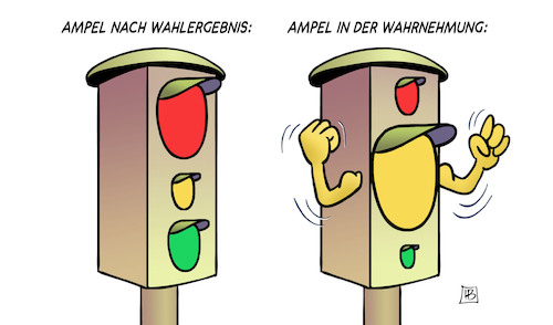 Cartoon: Ampel-Wahrnehmung (medium) by Harm Bengen tagged ampel,koalition,spd,fdp,grüne,wahlergebnis,wahrnehmung,koalitionsausschuss,harm,bengen,cartoon,karikaturq,ampel,koalition,spd,fdp,grüne,wahlergebnis,wahrnehmung,koalitionsausschuss,harm,bengen,cartoon,karikaturq