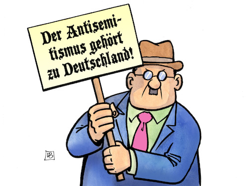 Cartoon: Antisemitismus (medium) by Harm Bengen tagged antisemitismus,judenfeindlichkeit,nazis,rechtsradikal,deutschland,israel,demonstration,harm,bengen,cartoon,karikatur,antisemitismus,judenfeindlichkeit,nazis,rechtsradikal,deutschland,israel,demonstration,harm,bengen,cartoon,karikatur