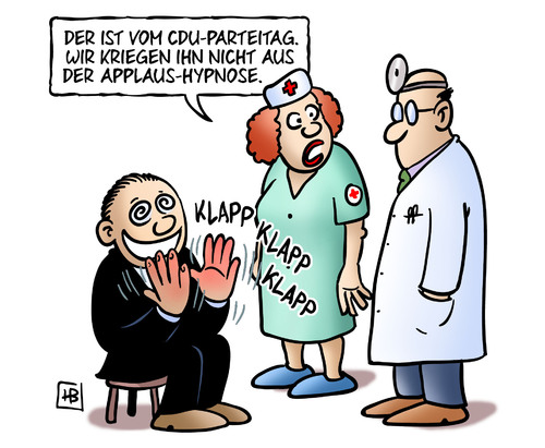 Cartoon: Applaus (medium) by Harm Bengen tagged applaus,cdu,parteitag,hannover,merkel,kanzlerin,harm,bengen,cartoon,karikatur,applaus,cdu,parteitag,hannover,merkel,kanzlerin,harm,bengen,cartoon,karikatur