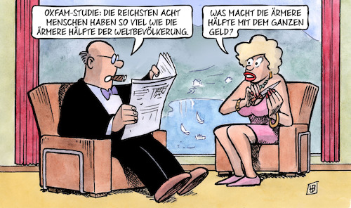 Cartoon: Arme und Geld (medium) by Harm Bengen tagged oxfam,studie,reiche,arme,armut,soziale,schere,ungleichheit,weltbevölkerung,geld,kapitalisten,zeitung,harm,bengen,cartoon,karikatur,oxfam,studie,reiche,arme,armut,soziale,schere,ungleichheit,weltbevölkerung,geld,kapitalisten,zeitung,harm,bengen,cartoon,karikatur