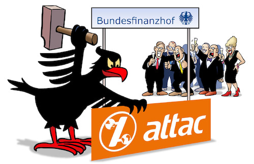 Cartoon: Attac-Gemeinnützigkeit (medium) by Harm Bengen tagged attac,globalisierungskritiker,netzwerk,gemeinnützigkeit,bundesfinanzhof,kapitalisten,bundesadler,hammer,zerschlagen,harm,bengen,cartoon,karikatur,attac,globalisierungskritiker,netzwerk,gemeinnützigkeit,bundesfinanzhof,kapitalisten,bundesadler,hammer,zerschlagen,harm,bengen,cartoon,karikatur