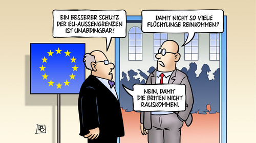 Cartoon: Aussengrenzen und Briten (medium) by Harm Bengen tagged karikatur,cartoon,bengen,harm,zahlung,gelder,aufnahme,asyl,flucht,migration,referendum,briten,cameron,england,uk,fluechtlinge,aussengrenzen,europa,eu,schutz,schutz,eu,europa,aussengrenzen,fluechtlinge,uk,england,cameron,briten,referendum,migration,flucht,asyl,aufnahme,gelder,zahlung,harm,bengen,cartoon,karikatur