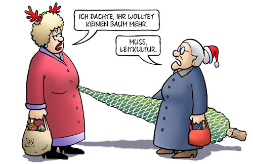 Cartoon: Baum-Leitkultur (medium) by Harm Bengen tagged weihnachtsbaum,baum,muss,leitkultur,merz,cdu,weihnachten,susemil,jutta,harm,bengen,cartoon,karikatur,weihnachtsbaum,baum,muss,leitkultur,merz,cdu,weihnachten,susemil,jutta,harm,bengen,cartoon,karikatur