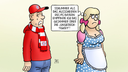 Cartoon: Bayern-Aus in CL (medium) by Harm Bengen tagged ausscheiden,fc,bayern,münchen,real,madrid,champions,league,gejammer,ungerechtigkeit,weinen,fussball,harm,bengen,cartoon,karikatur,ausscheiden,fc,bayern,münchen,real,madrid,champions,league,gejammer,ungerechtigkeit,weinen,fussball,harm,bengen,cartoon,karikatur