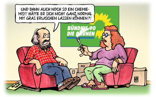 Cartoon: Beck (medium) by Harm Bengen tagged chemie,mist,volker,beck,gruene,kiffen,joint,gras,erwischen,polizei,bundestag,immunitaet,harm,bengen,cartoon,karikatur,chemie,mist,volker,beck,gruene,kiffen,joint,gras,erwischen,polizei,bundestag,immunitaet,harm,bengen,cartoon,karikatur