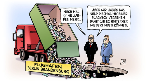 Cartoon: BER-Blackbox (medium) by Harm Bengen tagged ber,blackbox,milliarden,geld,flughafen,berlin,brandenburg,mehdorn,hauptstadtflughafen,kosten,aufsichtsrat,harm,bengen,cartoon,karikatur,ber,blackbox,milliarden,geld,flughafen,berlin,brandenburg,mehdorn,hauptstadtflughafen,kosten,aufsichtsrat,harm,bengen,cartoon,karikatur