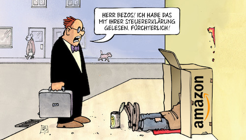 Cartoon: Bezos-Steuern (medium) by Harm Bengen tagged jeff,bezos,amazon,multimilliardäre,usa,steuern,steuervermeidung,schlupfloch,karton,bettler,steuererklärung,harm,bengen,cartoon,karikatur,jeff,bezos,amazon,multimilliardäre,usa,steuern,steuervermeidung,schlupfloch,karton,bettler,steuererklärung,harm,bengen,cartoon,karikatur