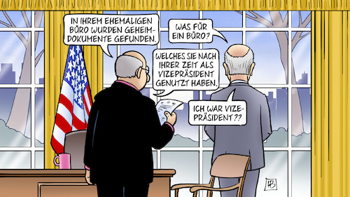 Cartoon: Biden-Geheimdokumente (medium) by Harm Bengen tagged büro,geheimdokumente,oval,office,usa,biden,präsident,vizepräsident,trump,vergesslichkeit,harm,bengen,cartoon,karikatur,büro,geheimdokumente,oval,office,usa,biden,präsident,vizepräsident,trump,vergesslichkeit,harm,bengen,cartoon,karikatur