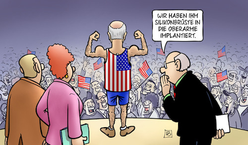 Cartoon: Biden zeigt Muskeln (medium) by Harm Bengen tagged biden,muskeln,silikonbrüste,oberarme,implantiert,usa,wahlkampf,demokraten,stärke,alter,harm,bengen,cartoon,karikatur,biden,muskeln,silikonbrüste,oberarme,implantiert,usa,wahlkampf,demokraten,stärke,alter,harm,bengen,cartoon,karikatur