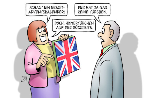 Cartoon: Brexit-Hintertürchen (medium) by Harm Bengen tagged brexit,verhandlungen,uk,gb,adventskalender,hintertürchen,rückseite,weihnachten,harm,bengen,cartoon,karikatur,brexit,verhandlungen,uk,gb,adventskalender,hintertürchen,rückseite,weihnachten,harm,bengen,cartoon,karikatur