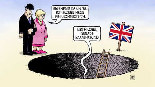 Cartoon: Britisches Kassenloch (medium) by Harm Bengen tagged labour,neue,finanzministerin,pleite,loch,leer,leiter,kassensturz,uk,gb,finanzen,harm,bengen,cartoon,karikatur,labour,neue,finanzministerin,pleite,loch,leer,leiter,kassensturz,uk,gb,finanzen,harm,bengen,cartoon,karikatur