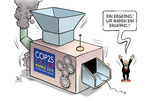 Cartoon: COP25-Ergebnis (medium) by Harm Bengen tagged maschine,ergebnis,klimaschutzzusagen,klimagipfel,klimaschutzkonferenz,cop25,madrid,chile,co2,klimaziele,klimawandel,harm,bengen,cartoon,karikatur,maschine,ergebnis,klimaschutzzusagen,klimagipfel,klimaschutzkonferenz,cop25,madrid,chile,co2,klimaziele,klimawandel,harm,bengen,cartoon,karikatur