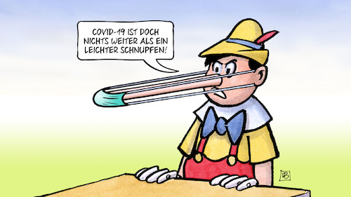 Cartoon: Corona-Fakes (medium) by Harm Bengen tagged covid,19,schnupfen,fakes,pinocchio,nase,mundschutz,corona,coronavirus,ansteckung,pandemie,epidemie,krankheit,schaden,harm,bengen,cartoon,karikatur,covid,19,schnupfen,fakes,pinocchio,nase,mundschutz,corona,coronavirus,ansteckung,pandemie,epidemie,krankheit,schaden,harm,bengen,cartoon,karikatur