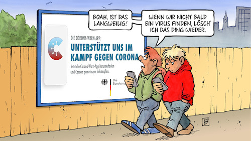 Cartoon: Corona-Jagd langweilig (medium) by Harm Bengen tagged langweilig,jagd,jugendliche,kinder,werbung,warnung,warnapp,app,handy,smartphone,corona,covid19,virus,pandemie,harm,bengen,cartoon,karikatur,langweilig,jagd,jugendliche,kinder,werbung,warnung,warnapp,app,handy,smartphone,corona,covid19,virus,pandemie,harm,bengen,cartoon,karikatur