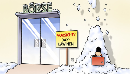 Cartoon: Dax-Lawinen (medium) by Harm Bengen tagged vorsicht,dachlawinen,winter,schnee,boerse,aktien,dax,harm,bengen,cartoon,karikatur,vorsicht,dachlawinen,winter,schnee,boerse,aktien,dax,harm,bengen,cartoon,karikatur