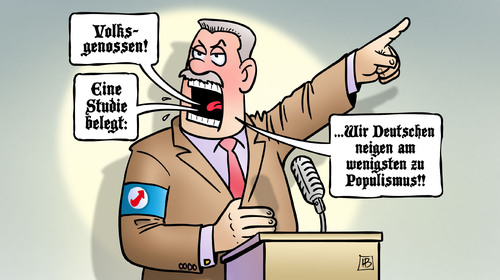 Cartoon: Deutsche und Populismus (medium) by Harm Bengen tagged volksgenossen,deutsche,populismus,studie,neigung,rechtsextrem,faschismus,redner,afd,harm,bengen,cartoon,karikatur,volksgenossen,deutsche,populismus,studie,neigung,rechtsextrem,faschismus,redner,afd,harm,bengen,cartoon,karikatur