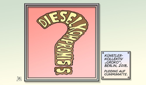 Cartoon: Diesel-Kunst (medium) by Harm Bengen tagged kunst,künstler,kollektiv,groko,berlin,pudding,gummimatte,koalitionsauschuss,kanzleramt,software,hardware,updates,scheuer,diesel,umrüstungen,nachrüstungen,automobilindustrie,abgasskandal,harm,bengen,cartoon,karikatur,kunst,künstler,kollektiv,groko,berlin,pudding,gummimatte,koalitionsauschuss,kanzleramt,software,hardware,updates,scheuer,diesel,umrüstungen,nachrüstungen,automobilindustrie,abgasskandal,harm,bengen,cartoon,karikatur