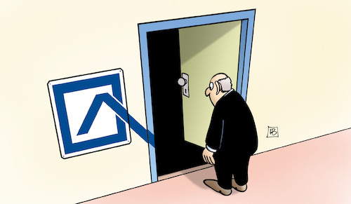 Cartoon: Dt. Bank-Aktie (medium) by Harm Bengen tagged deutsche,bank,aktie,absturz,keller,harm,bengen,cartoon,karikatur,deutsche,bank,aktie,absturz,keller,harm,bengen,cartoon,karikatur