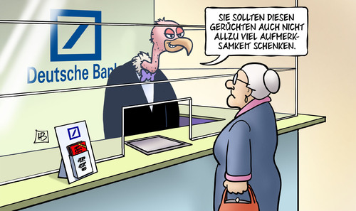 Cartoon: Dt. Bank-Schieflage (medium) by Harm Bengen tagged gerüchte,deutsche,bank,schieflage,pleite,geier,susemil,harm,bengen,cartoon,karikatur,gerüchte,deutsche,bank,schieflage,pleite,geier,susemil,harm,bengen,cartoon,karikatur