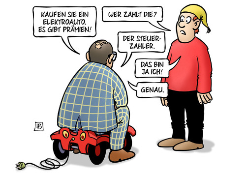 Cartoon: Elektroauto-Prämie (medium) by Harm Bengen tagged elektroauto,kfz,elektromobilität,prämien,steuerzahler,michel,dobrindt,verkehrsminister,harm,bengen,cartoon,karikatur,elektroauto,kfz,elektromobilität,prämien,steuerzahler,michel,dobrindt,verkehrsminister,harm,bengen,cartoon,karikatur