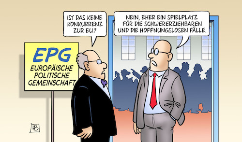 Cartoon: EPG (medium) by Harm Bengen tagged europäische,politische,gemeinschaft,epg,konkurrenz,eu,europa,spielplatz,schwererziehbare,hoffnungslose,faelle,harm,bengen,cartoon,karikatur,europäische,politische,gemeinschaft,epg,konkurrenz,eu,europa,spielplatz,schwererziehbare,hoffnungslose,faelle,harm,bengen,cartoon,karikatur