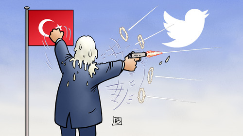 Cartoon: Erdogan und Twitter (medium) by Harm Bengen tagged erdogan,guel,tuerkei,twitter,verbot,zensur,protest,korruption,kot,vogel,vogelscheisse,internet,soziale,netzwerke,harm,bengen,cartoon,karikatur,erdogan,guel,tuerkei,twitter,verbot,zensur,protest,korruption,kot,vogel,vogelscheisse,internet,soziale,netzwerke,harm,bengen,cartoon,karikatur