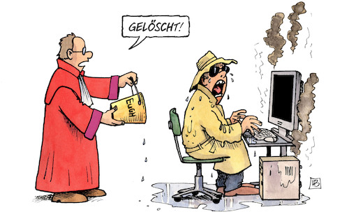 Cartoon: EuGH und Vorratsdaten (medium) by Harm Bengen tagged gelöscht,eugh,europäischer,gerichtshof,agent,computer,wasser,vorratsdaten,datenschutz,überwachung,harm,bengen,cartoon,karikatur,gelöscht,eugh,europäischer,gerichtshof,agent,computer,wasser,vorratsdaten,datenschutz,überwachung,harm,bengen,cartoon,karikatur